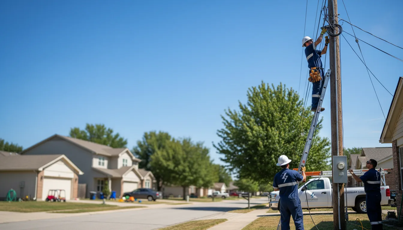Residential electrician providing installation services in Lore City, OH